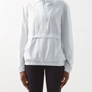 Lululemon Pack Light Seersucker Half-zip Jacket - Light Blue 8 like new